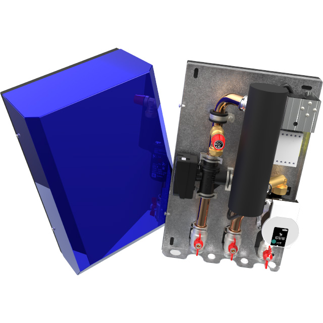 HeatBooster mit blauen geöffneten Deckel