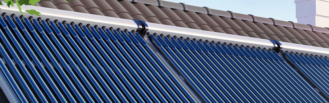 Dach mit Abbildung eines Solarkollektors