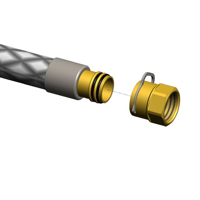 Diffusionsdichter Schlauch mit Kupplung
