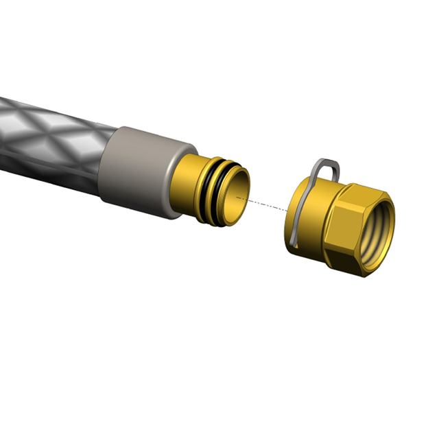 Diffusionsdichter Schlauch mit Kupplung