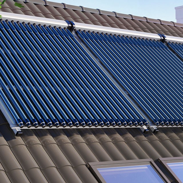 Dach mit Abbildung eines Solarkollektors